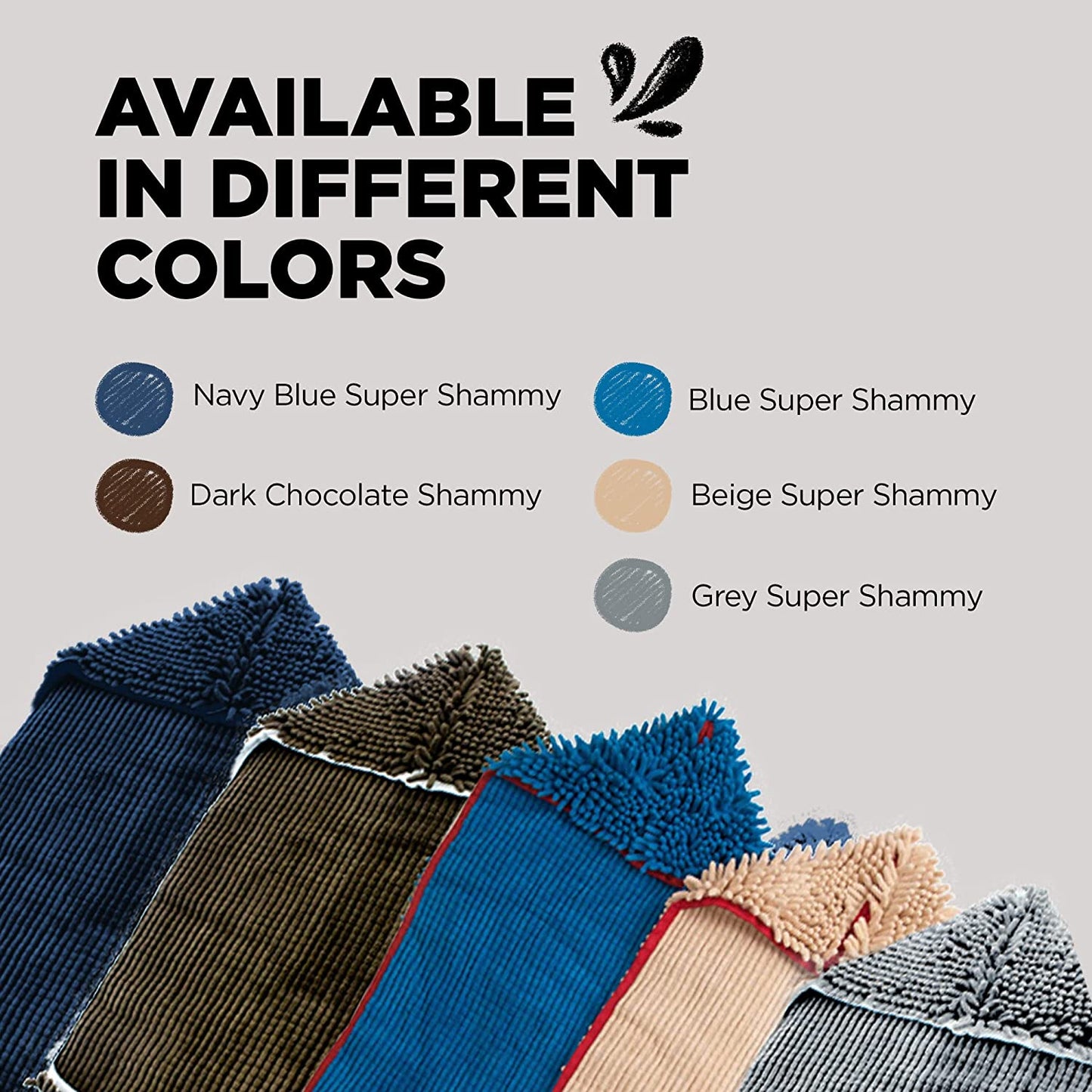 Soggy Doggy Super Shammy Microfiber Chenille Towel for Efficient Dog Drying and Paw Cleaning - Quick-Drying with Convenient Hand Pockets (Gray, 31” x 14”)